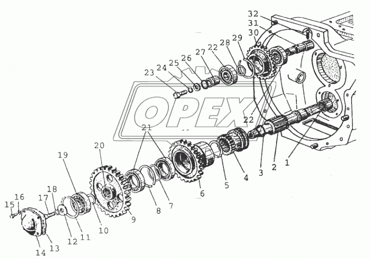 70-1601086-Б Шестерня привода ВОМ(2 ступень) z=39 МЗШ